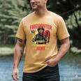 Woman Firefighter Aunt TiTi Auntie Black Graduation Men's Comfort Colors T-Shirt Mustard