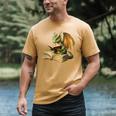 Women's Dragon Bookworm Reading Book Graphic Men's Comfort Colors T-Shirt Mustard