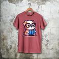 Adorable Book Lover Bulldog With Reading Glasses Cute Raglan Baseball Tee Men's Comfort Colors T-Shirt Crimson Adorable Book Lover Bulldog With Reading Glasses Cute Raglan Baseball Tee Men's Comfort Colors T-Shirt Crimson