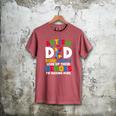 Autism Dad Puzzle Ribbon Proud Son Hero Autism Awareness Men's Comfort Colors T-Shirt Crimson