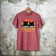 Best Cat Dad Ever Retro Style Cats Lover Men's Comfort Colors T-Shirt Crimson