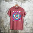 Best Dad Ever Colorful Tie Dye Fathers Day Men's Comfort Colors T-Shirt Crimson