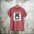 Book Lover What Happens At Book Club Stays Messy Bun Girls Men's Comfort Colors T-Shirt Crimson