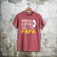 Call Papa When All Else Fails For Dad Husband Men's Comfort Colors T-Shirt Crimson Call Papa When All Else Fails For Dad Husband Men's Comfort Colors T-Shirt Crimson