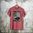 Camo USA Flag Bison Camouflage Hunting Wildlife Hunter Dad Men's Comfort Colors T-Shirt Crimson