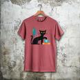 Cat Midcentury With Book And Coffee Atomic Age Mid Century Men's Comfort Colors T-Shirt Crimson