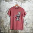 Cat Playing Flute For Cat Lover Cat Mom Cat Dad Men's Comfort Colors T-Shirt Crimson