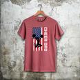 Cheer Dad American Flag Cheerleader Support Men's Comfort Colors T-Shirt Crimson
