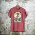 Cheer Dad Tarot Card Skeleton Cheerleading Fathers Day Men's Comfort Colors T-Shirt Crimson