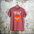 Chuck It In The Fuck It Bucket Meme Sarcastic Garage Dad Men's Comfort Colors T-Shirt Crimson