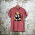 Cute Dog English Bulldog Reading Book Men's Comfort Colors T-Shirt Crimson