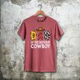 Dad 1st Birthday Cowboy Western Dad Birthday Boy Men's Comfort Colors T-Shirt Crimson