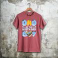 Dad Of The Birthday Boy Blue Dog Family Matching Men's Comfort Colors T-Shirt Crimson