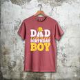 Dad Of The Birthday Boy Construction Birthday Party Hat Men Men's Comfort Colors T-Shirt Crimson