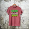Dad Of The Birthday Boy Family Gaming Pixel Birthday Party Men's Comfort Colors T-Shirt Crimson