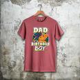 Dad Of Birthday Boy Kids Reptile Birthday Party Men's Comfort Colors T-Shirt Crimson