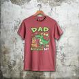 Dad Of The Birthday Boy T Rex Dinosaur Family Party Men's Comfort Colors T-Shirt Crimson