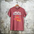 Dad Birthday Boy Train I'm 2 Two Yr Old Chugga Engine Men's Comfort Colors T-Shirt Crimson
