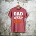 Dad Of The Birthday Girl Basketball Dad Family Matching Men's Comfort Colors T-Shirt Crimson