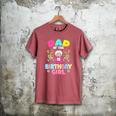 Dad Of The Birthday Girl Candy Family Bday Party Men's Comfort Colors T-Shirt Crimson