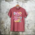 Dad Of The Birthday Girl Tie Dye Girl Bday Party Men's Comfort Colors T-Shirt Crimson