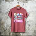 Dad Of The Birthday Twins Girls Kids Party Retro Bday Men's Comfort Colors T-Shirt Crimson