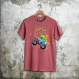 Dad Building Blocks Monster Truck Dinosaur Birthday Men's Comfort Colors T-Shirt Crimson