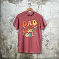Dad Of The Groovy One 1st Birthday Pregnancy Announcement Men's Comfort Colors T-Shirt Crimson