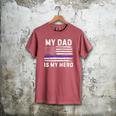 My Dad Is My Hero Police Officer Blue Line American Flag Men's Comfort Colors T-Shirt Crimson