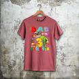 Dad Of The Three Rex 3Rd Birthday Boy Dinosaur T-Rex Men's Comfort Colors T-Shirt Crimson