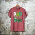 Dad Of The Three Rex Birthday Dinosaur Family Matching Men's Comfort Colors T-Shirt Crimson