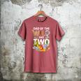 Dad Of The Wild Two Zoo 2nd Birthday Safari Jungle Animal Men's Comfort Colors T-Shirt Crimson