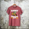 Daddy Of The Birthday Boy Dinosaur Construction Worker Truck Men's Comfort Colors T-Shirt Crimson