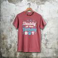 Daddy Of The Birthday Boy Dog Paw Bday Party Celebration Small Men's Comfort Colors T-Shirt Crimson