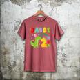 Daddy Of The Two Rex 2Nd Birthday Boy Dinosaur T-Rex Men's Comfort Colors T-Shirt Crimson