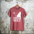 Daddy Wolf Matching Family Tribe Wolves Moon Men's Comfort Colors T-Shirt Crimson Daddy Wolf Matching Family Tribe Wolves Moon Men's Comfort Colors T-Shirt Crimson