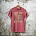 Disc Golf Frisbee Best Dad Par Camo US Flag Golfer Men's Comfort Colors T-Shirt Crimson