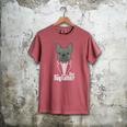 The Dogfather French Bulldog Dad Frenchie Papa T-Shirt Small Men's Comfort Colors T-Shirt Crimson