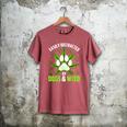 Dogs And Weed Dad Mom Dog Lover Cannabis Marijuana For Men Women Men's Comfort Colors T-Shirt Crimson