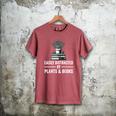 Easily Distracted By Plants & Books Plant Book Lover Men's Comfort Colors T-Shirt Crimson