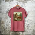 Farmer Men Tractor Rancher Farm Dad Distressed Men's Comfort Colors T-Shirt Crimson