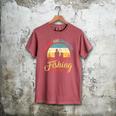 Father Daughter Fishing Partner For Life Retro Matching Dad Men's Comfort Colors T-Shirt Crimson