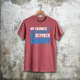 My Favorite Cheerleader Calls Me Daddy Cheer Dad Fathers Day Men's Comfort Colors T-Shirt Crimson