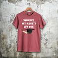 Finance Accounting Graduation Shirt Worked My Assets Off Men's Comfort Colors T-Shirt Crimson