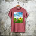 Frutiger Aero Aesthetic Tech Scenery Fishes Sunflower Men's Comfort Colors T-Shirt Crimson Frutiger Aero Aesthetic Tech Scenery Fishes Sunflower Men's Comfort Colors T-Shirt Crimson