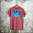 Frutiger Aero Beach Y2k Aesthetic Palm Tree Sand Ocean Premium Men's Comfort Colors T-Shirt Crimson Frutiger Aero Beach Y2k Aesthetic Palm Tree Sand Ocean Premium Men's Comfort Colors T-Shirt Crimson