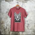Glitch Weird Cat Kitten Optical Illusion Cat Mom Dad Men's Comfort Colors T-Shirt Crimson