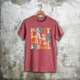 Happy Last Day Of School Groovy Teacher Student Graduation Men's Comfort Colors T-Shirt Crimson