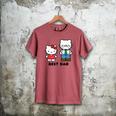 Hello Kitty Best Dad Fathers Day Small Men's Comfort Colors T-Shirt Crimson