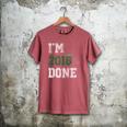 I'm 2018 Done Senior Graduation T-Shirt Class 2018 Men's Comfort Colors T-Shirt Crimson